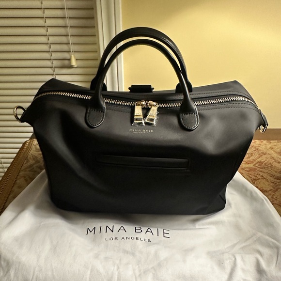 Emmy Mini Black Nylon Bag Brand New! Mina Baie - Picture 12 of 12